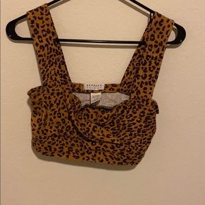 Leopard print crop top